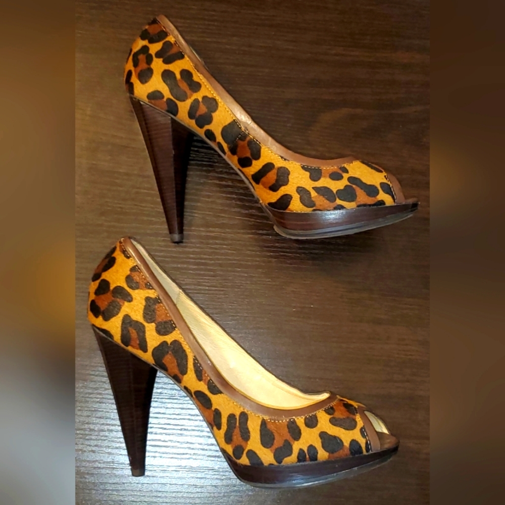 MICHAEL KORS PEEP TOE HEELS | SZ 9 - Picture 3 of 5